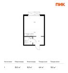 Планировка квартиры студии, 25,3 м2